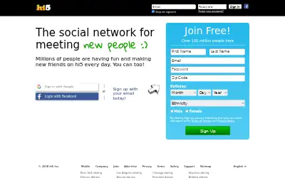 hi5.com in 2018