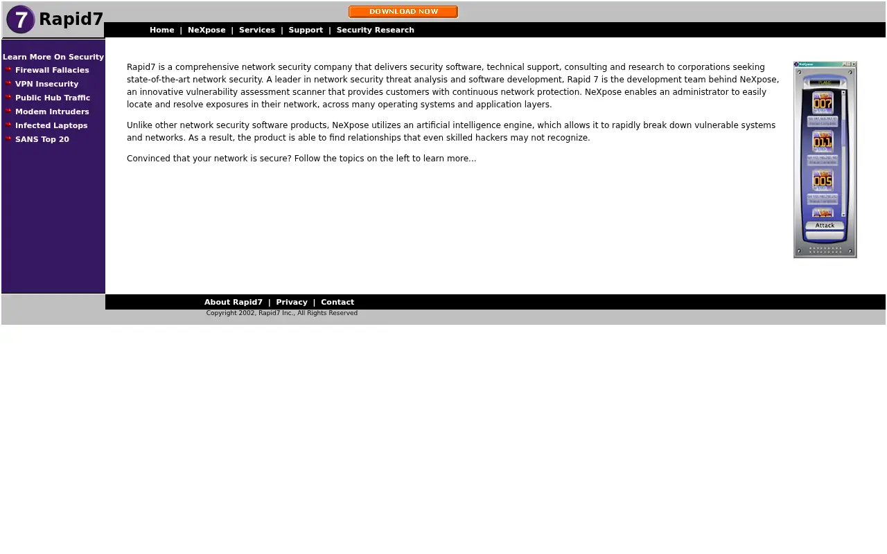 rapid7.com in 2002