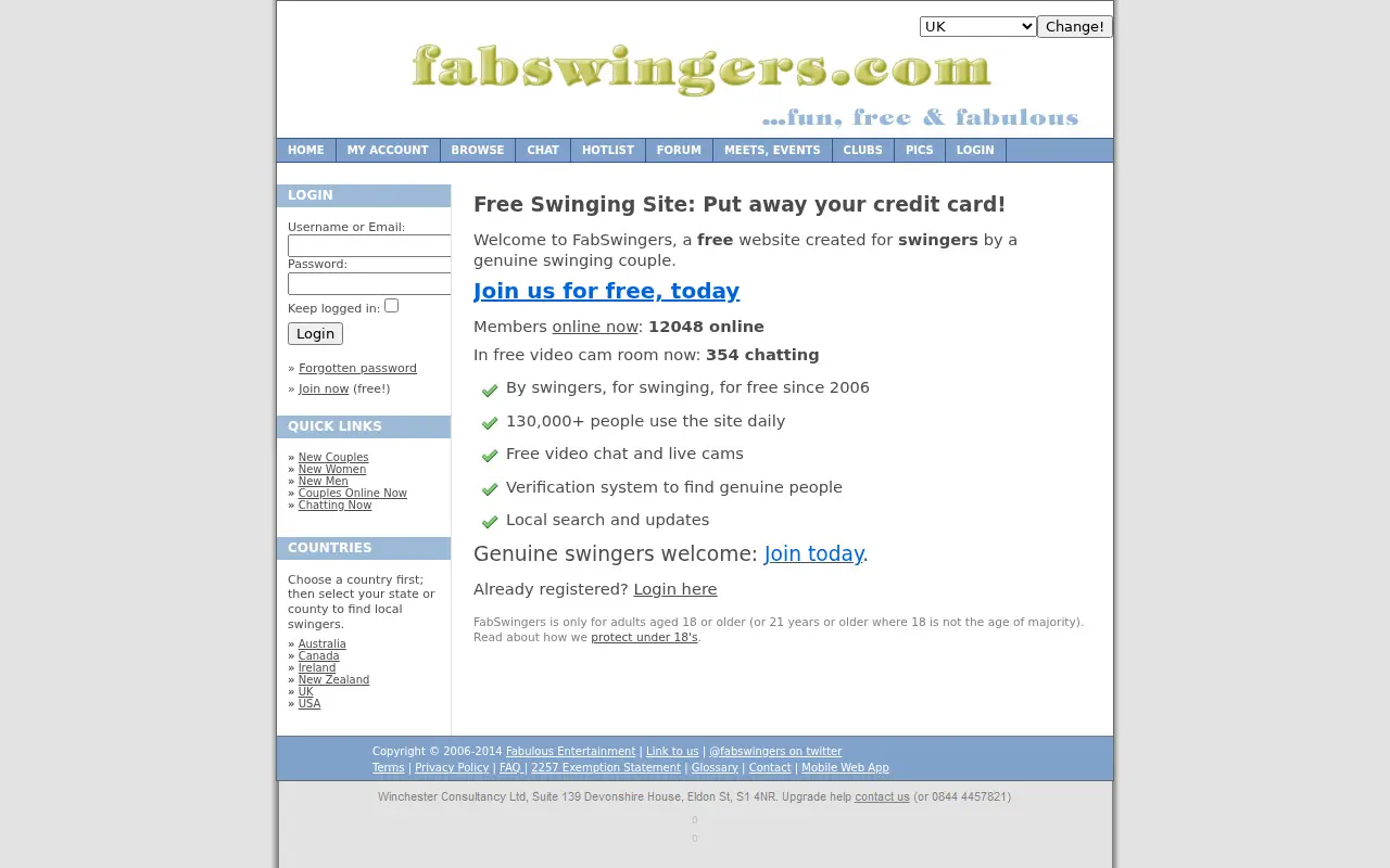 fabswingers.com in 2014