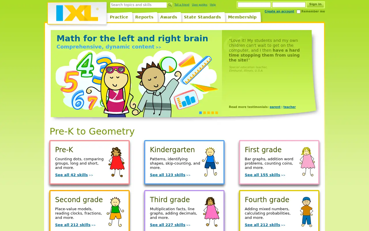 ixl.com in 2013