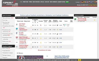 forebet.com in 2016