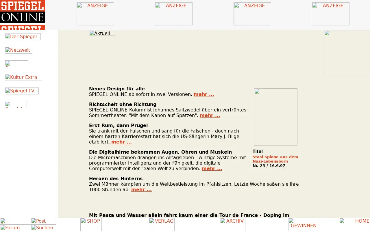 spiegel.de in 1997