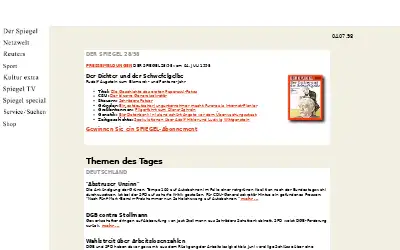 spiegel.de in 1998