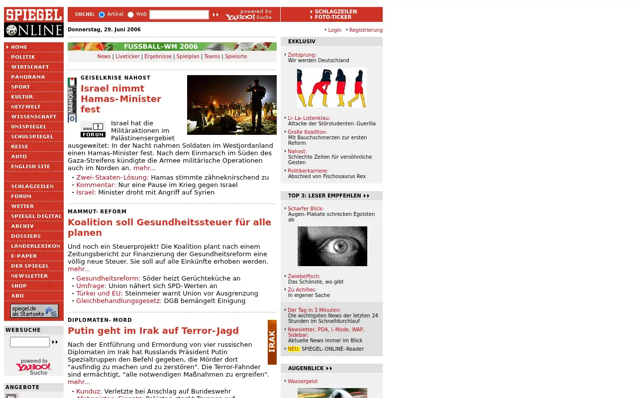 spiegel.de in 2006