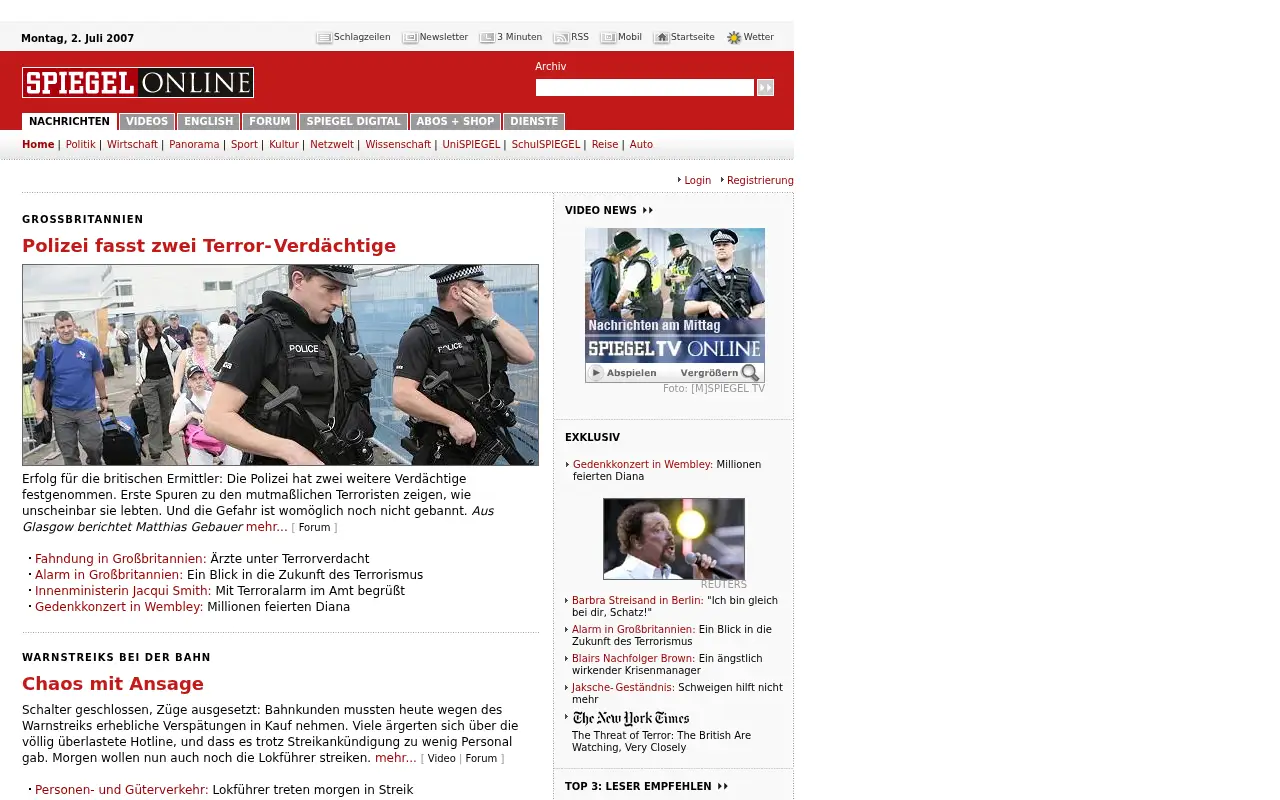 spiegel.de in 2007