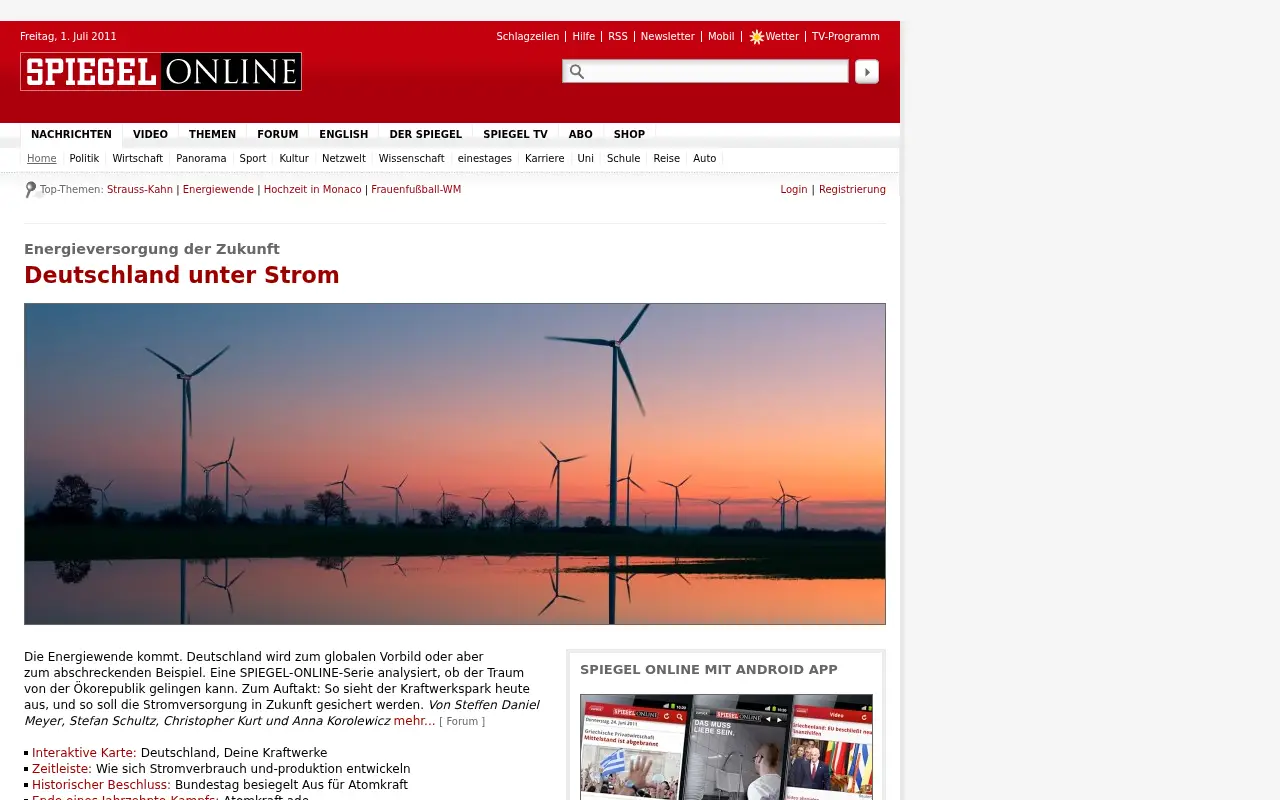 spiegel.de in 2011