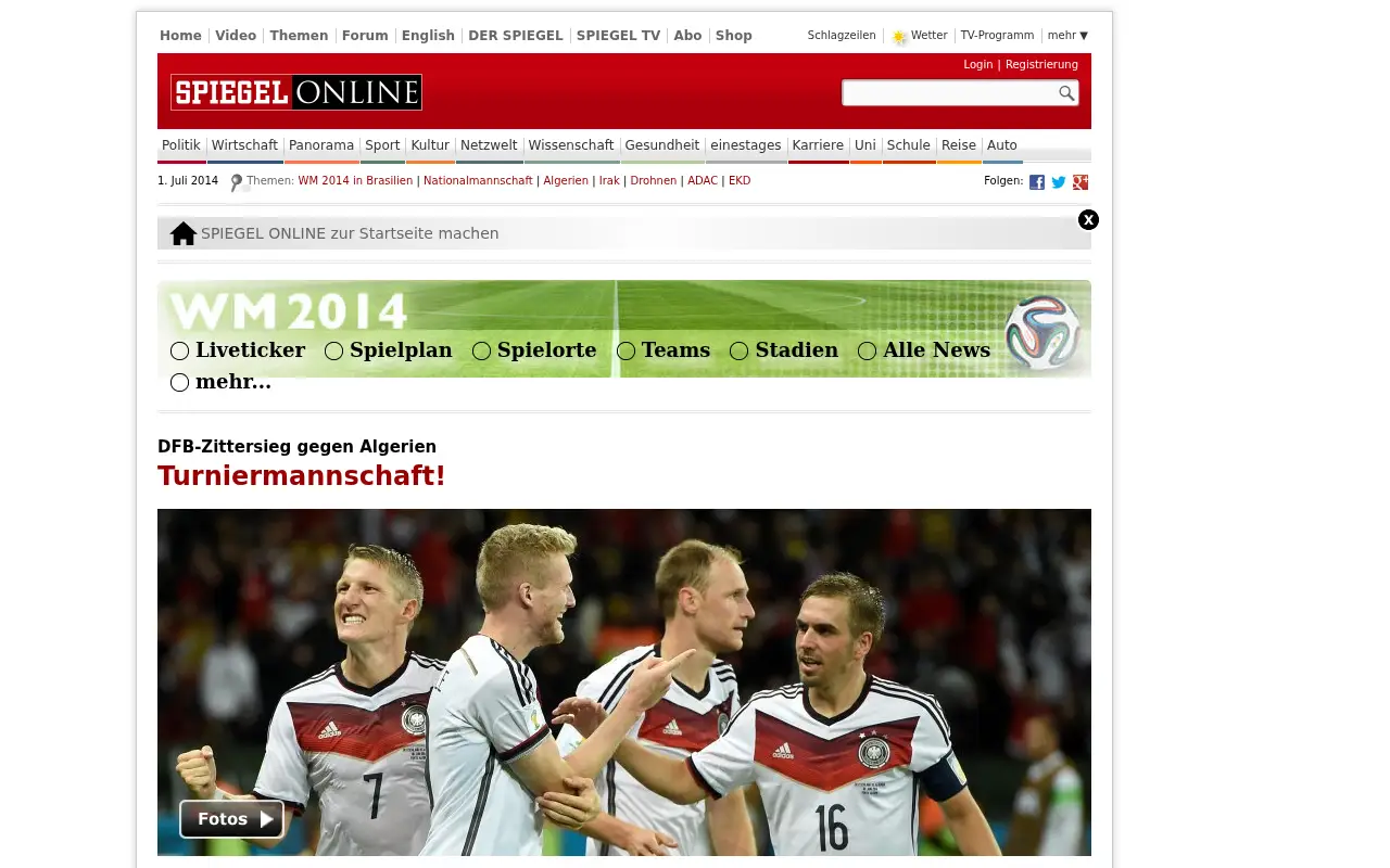 spiegel.de in 2014