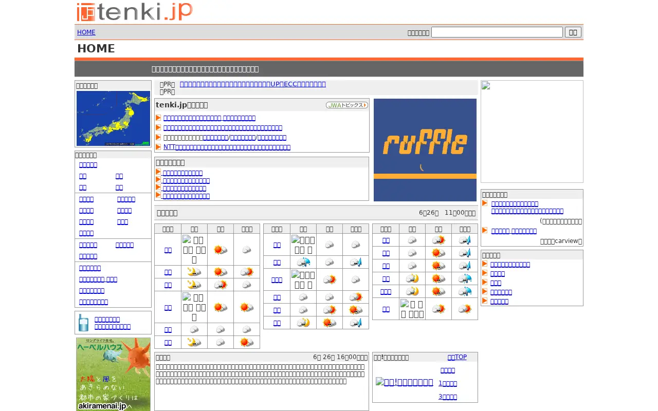 tenki.jp in 2008