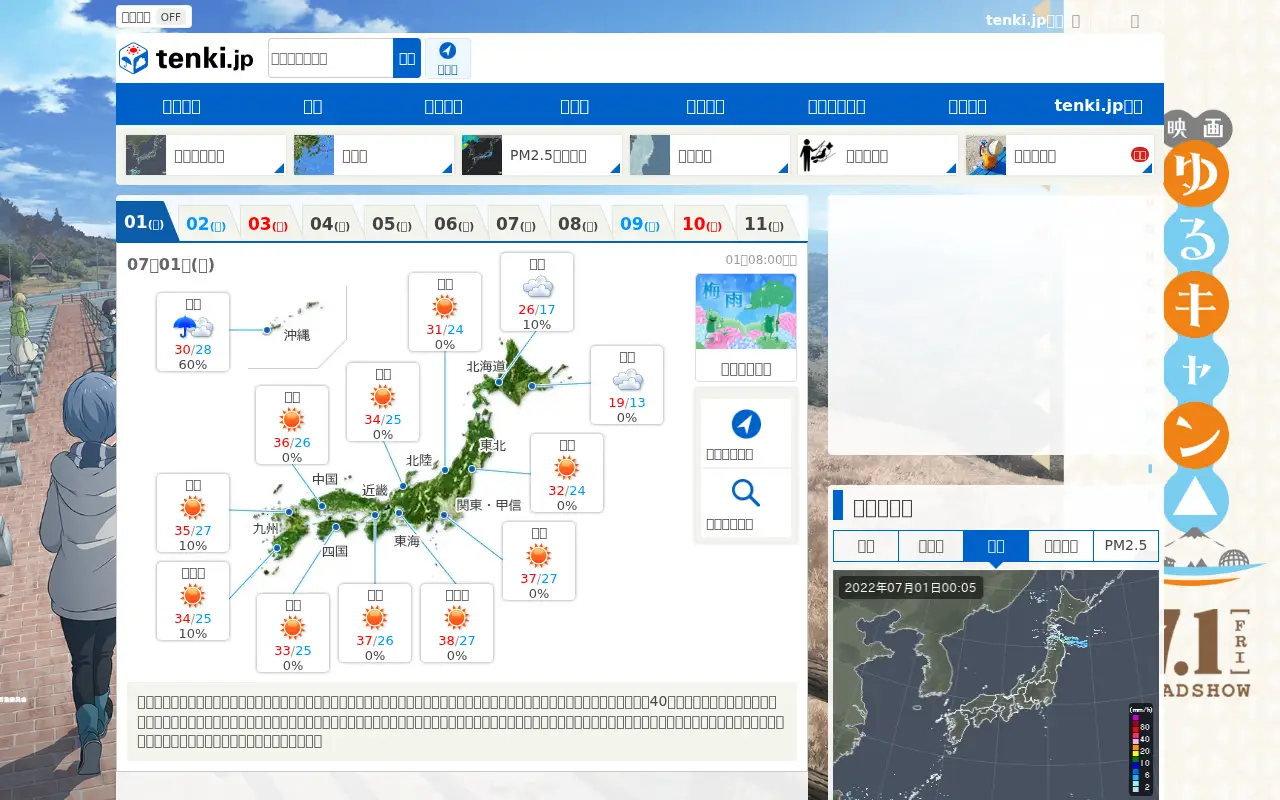 tenki.jp in 2022