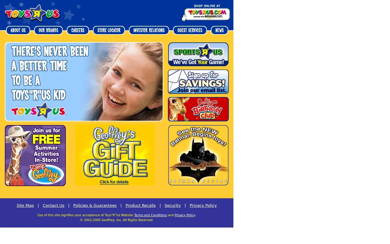 toysrus.com in 2005