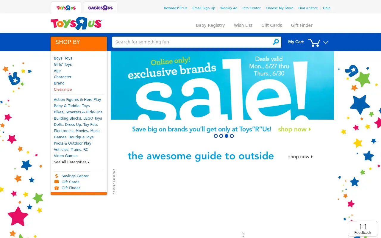 toysrus.com in 2016