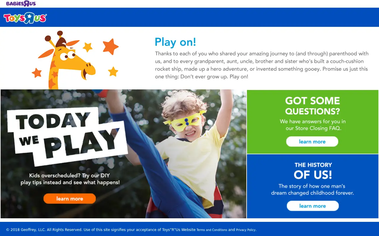 toysrus.com in 2018