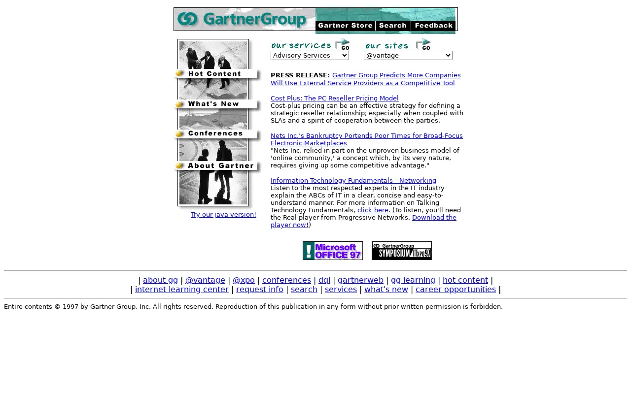 gartner.com in 1997