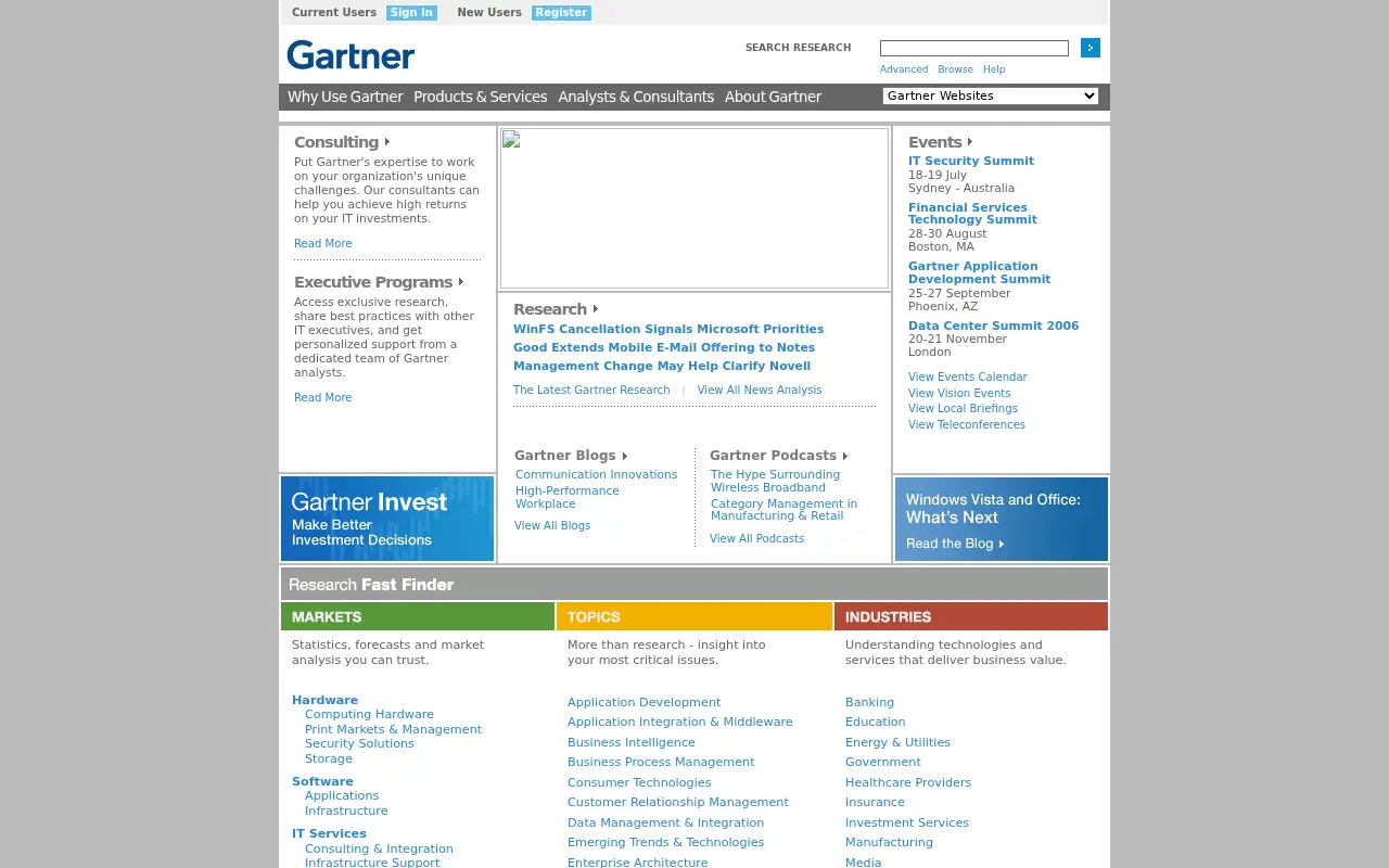 gartner.com in 2006