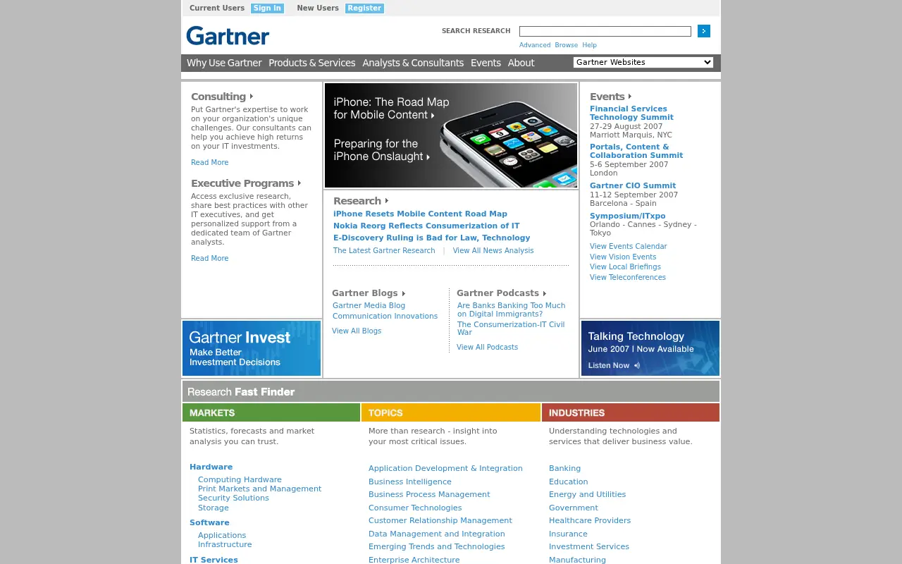 gartner.com in 2007