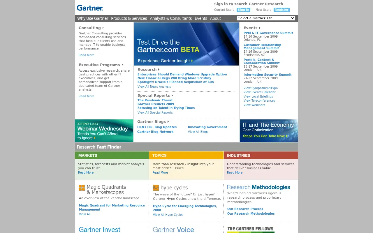 gartner.com on June 30, 2009