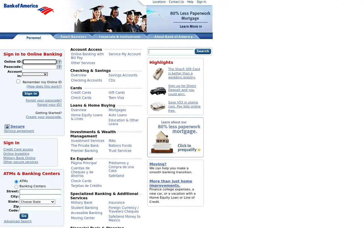 bankofamerica.com in 2003