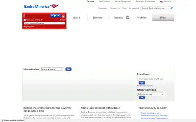 bankofamerica.com in 2012