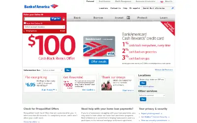 bankofamerica.com in 2013