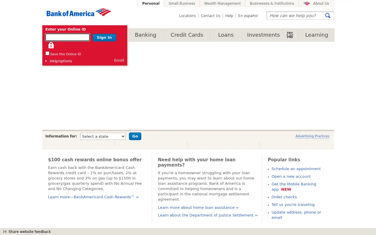 bankofamerica.com in 2015