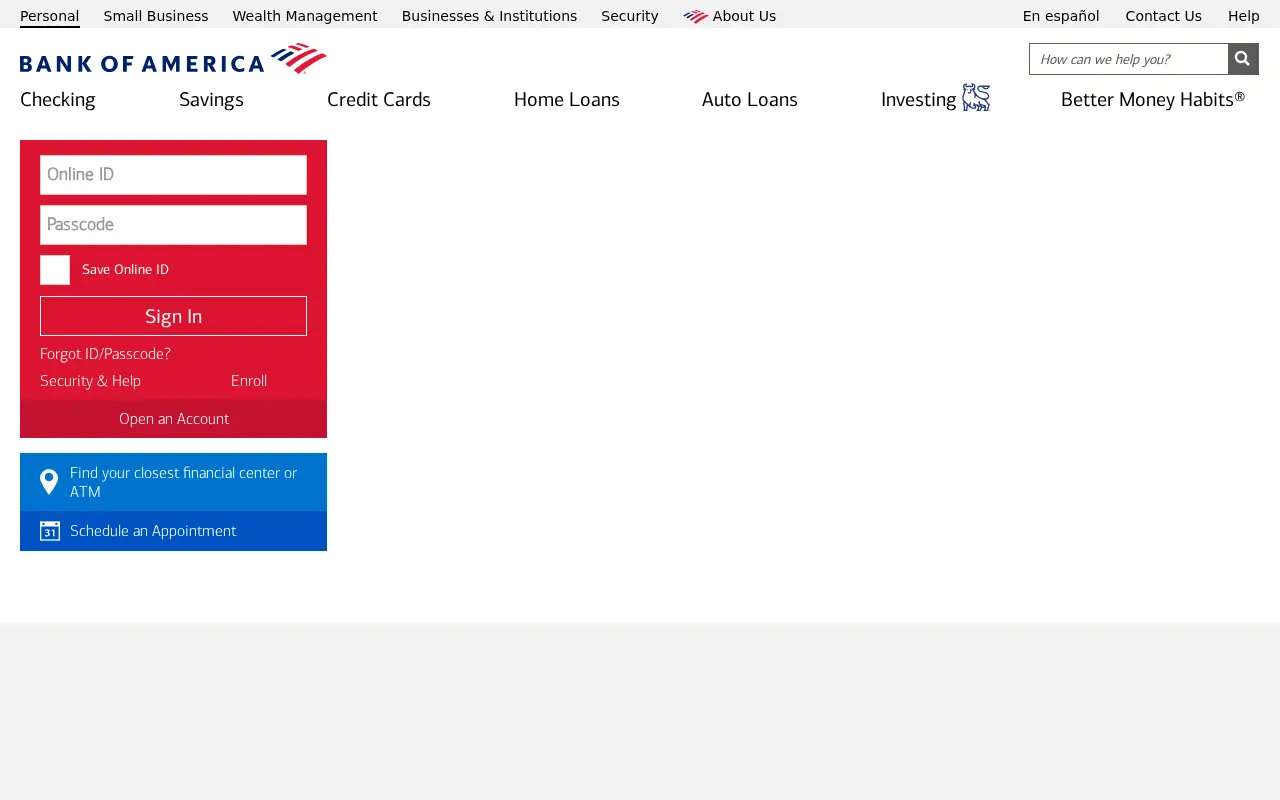 bankofamerica.com in 2021