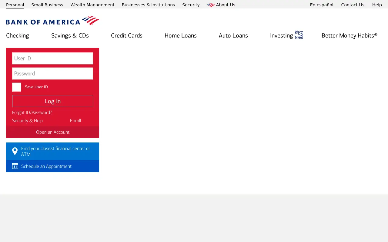 bankofamerica.com in 2023