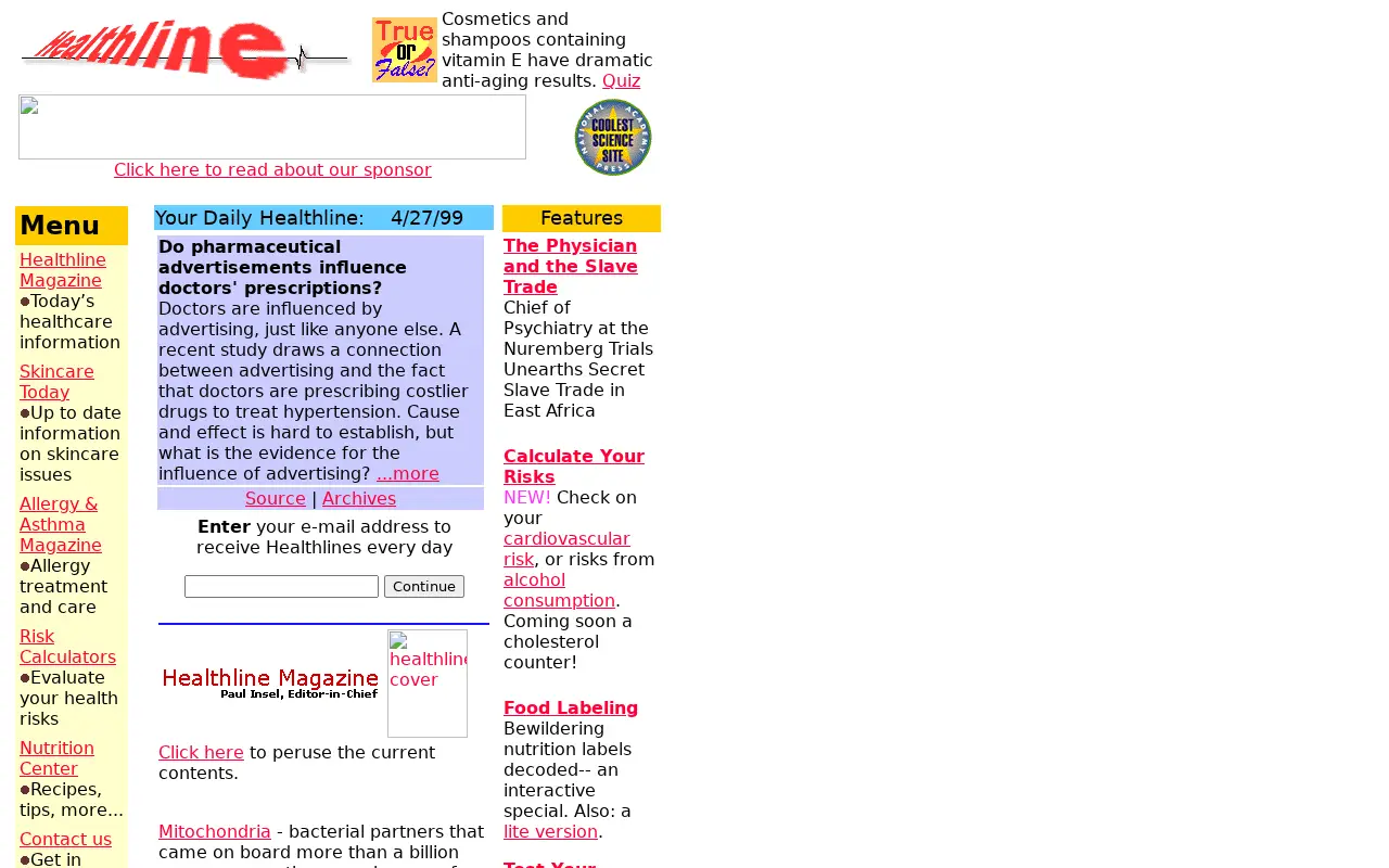 healthline.com in 1999