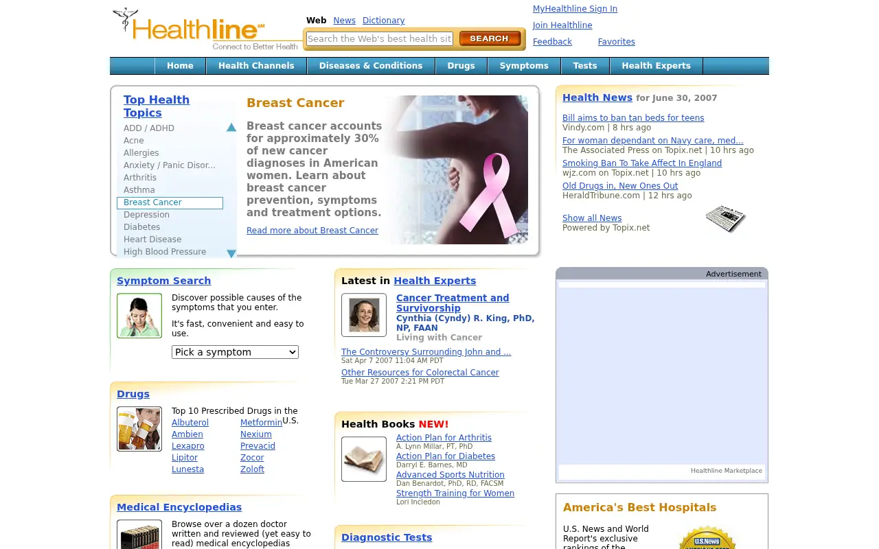 healthline.com in 2007