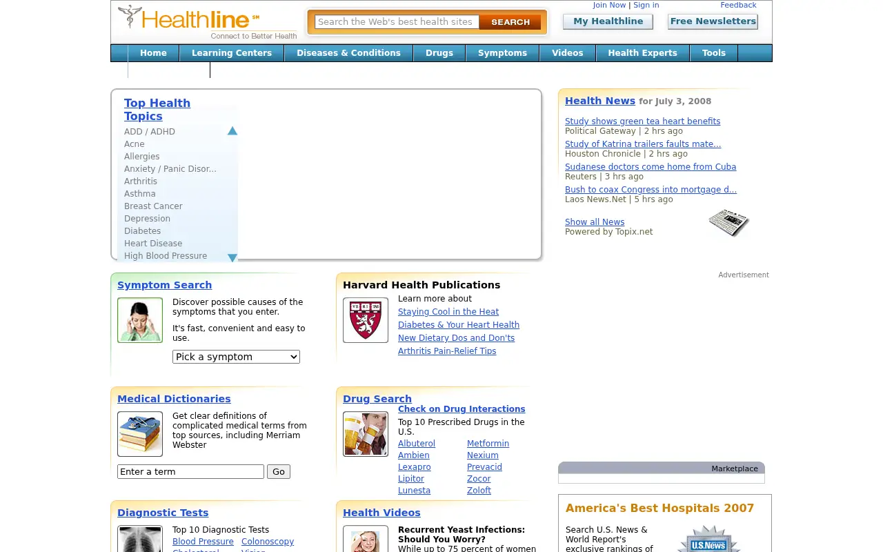 healthline.com in 2008