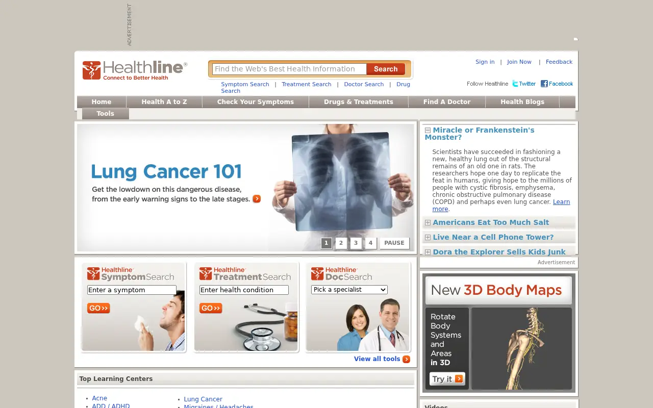 healthline.com in 2010