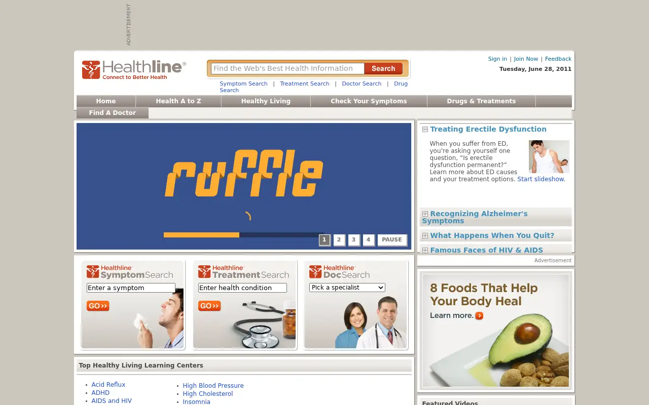 healthline.com in 2011