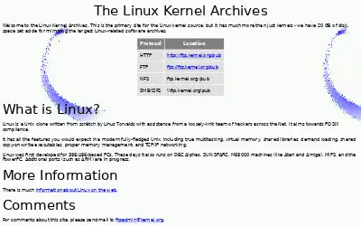 kernel.org in 1998
