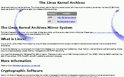 kernel.org in 1999