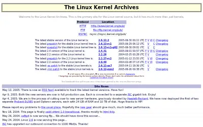 kernel.org in 2005