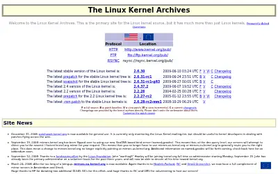 kernel.org in 2009