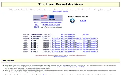 kernel.org in 2010