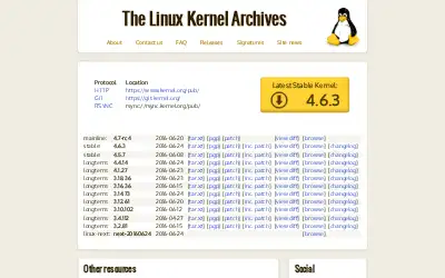 kernel.org in 2016