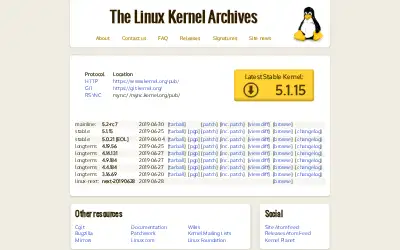 kernel.org in 2019