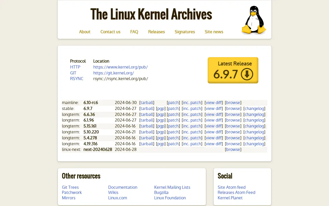 kernel.org on July 1, 2024