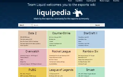 liquipedia.net in 2019