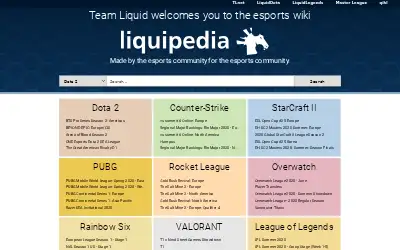 liquipedia.net in 2020