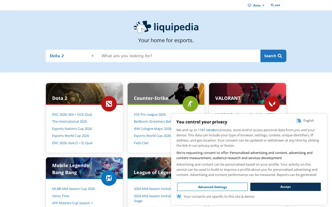 liquipedia.net in 2026