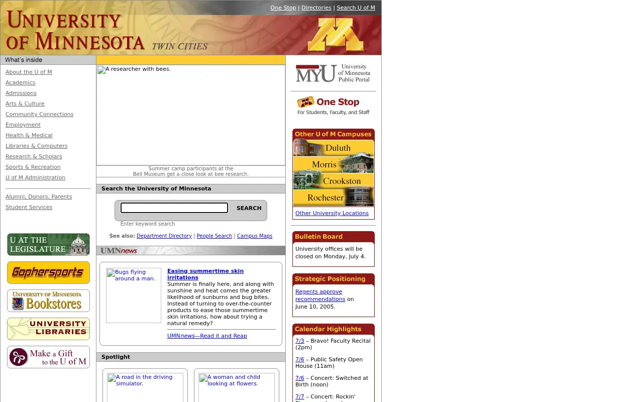 umn.edu in 2005