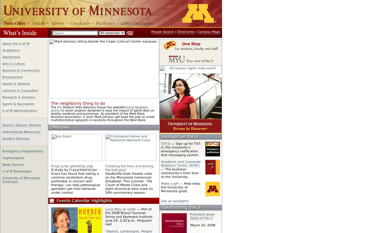 umn.edu in 2008