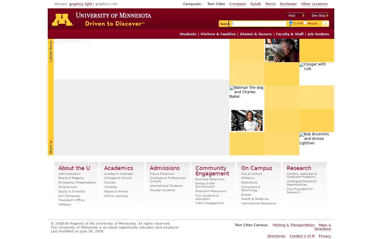umn.edu in 2009