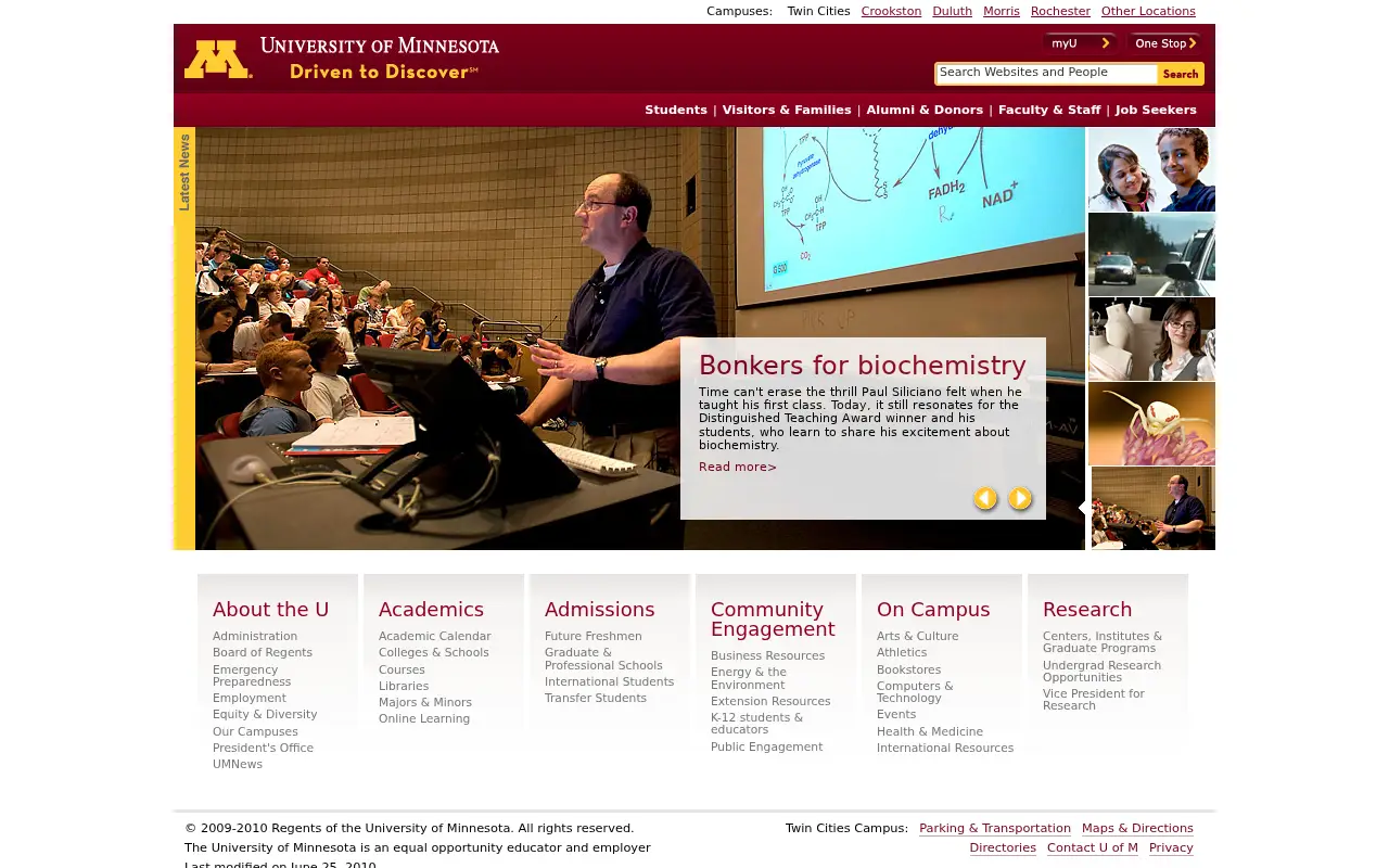 umn.edu in 2010