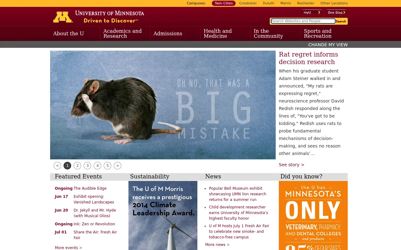 umn.edu in 2014