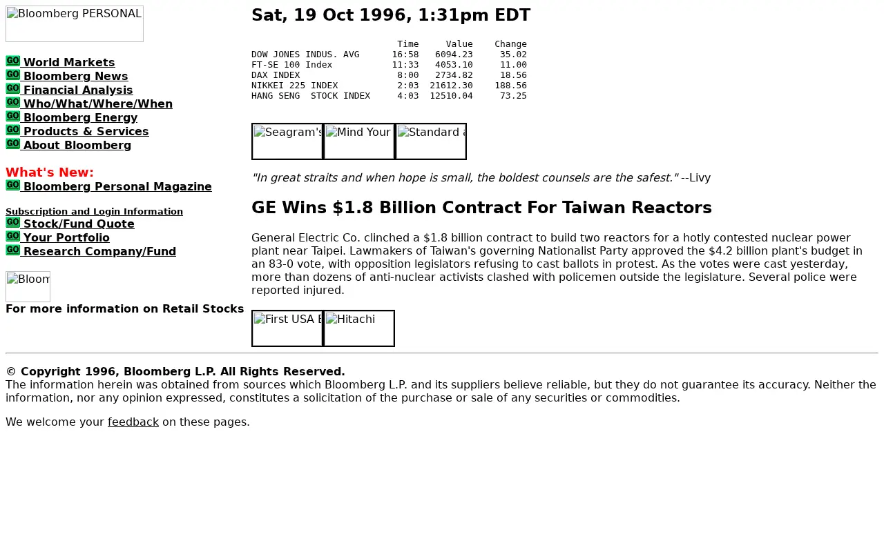bloomberg.com in 1996