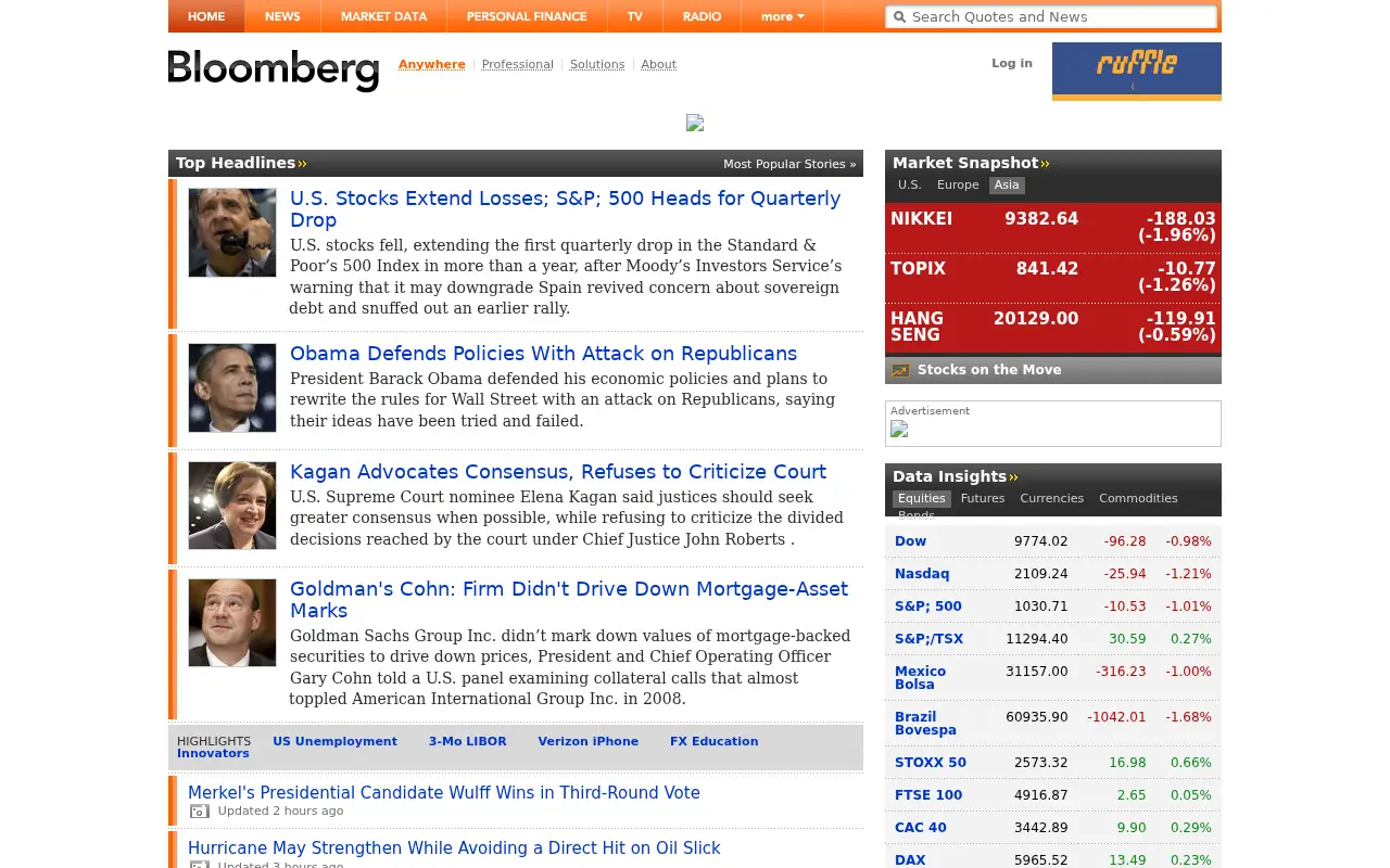 bloomberg.com in 2010