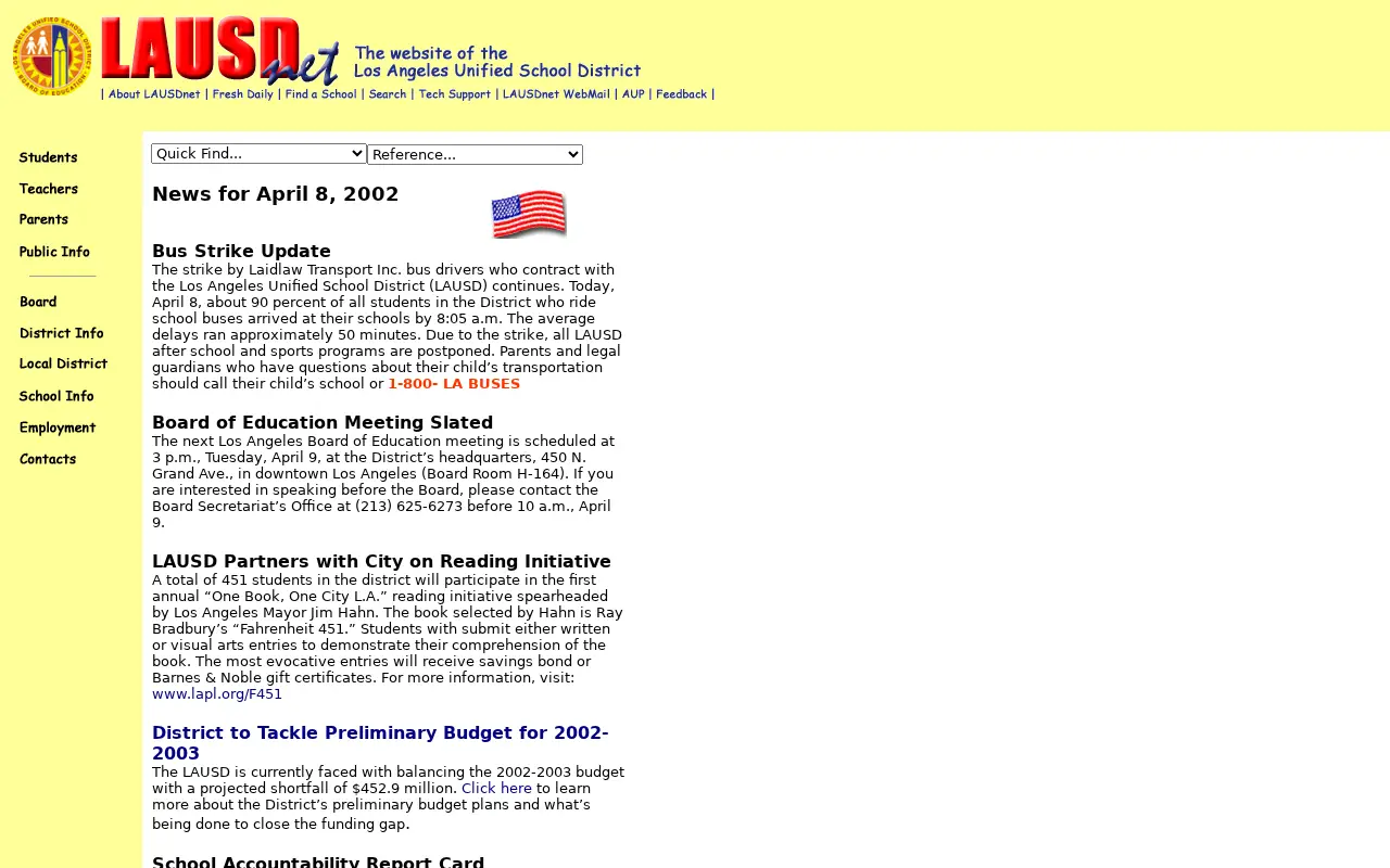 lausd.net in 2001